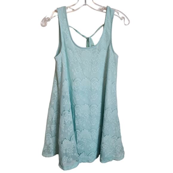 Altar'D State Aqua Light Blue Lace Dress, Small - Picture 1 of 6